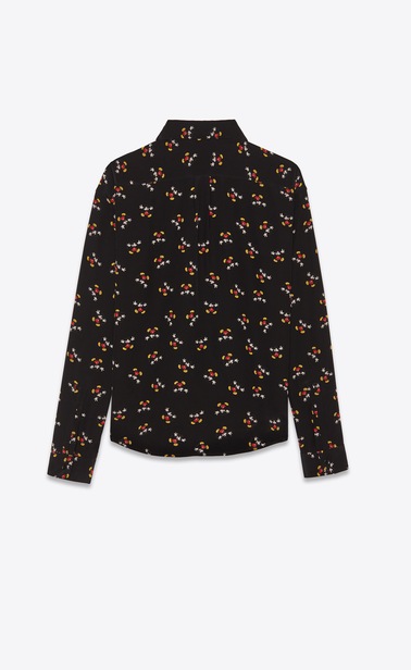 silk shirt with Mickey mouse print